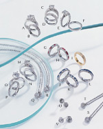 exquisite jewelry designs in platinum, gold and diamonds